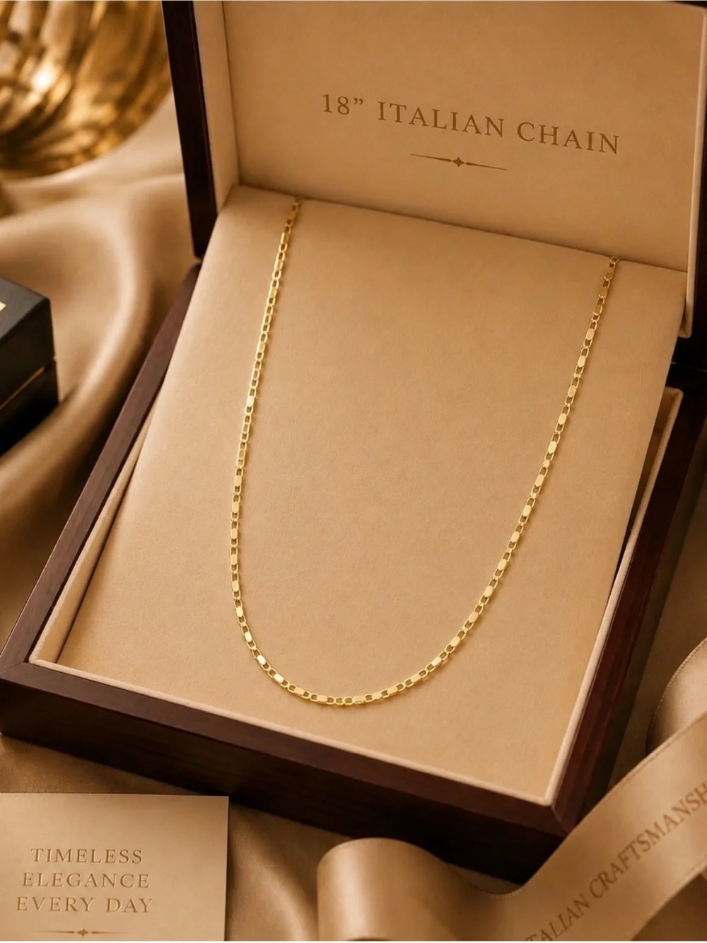 14K Gold Italian 2MM Flat Chain -18'